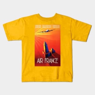 Vintage Travel Poster - Air France to Africa Kids T-Shirt